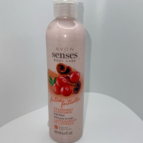 🦋$6 ~ Avon Senses Festive Cranberry & Cinnamon Body Lotion ~ NEW - Picture 2 of 5